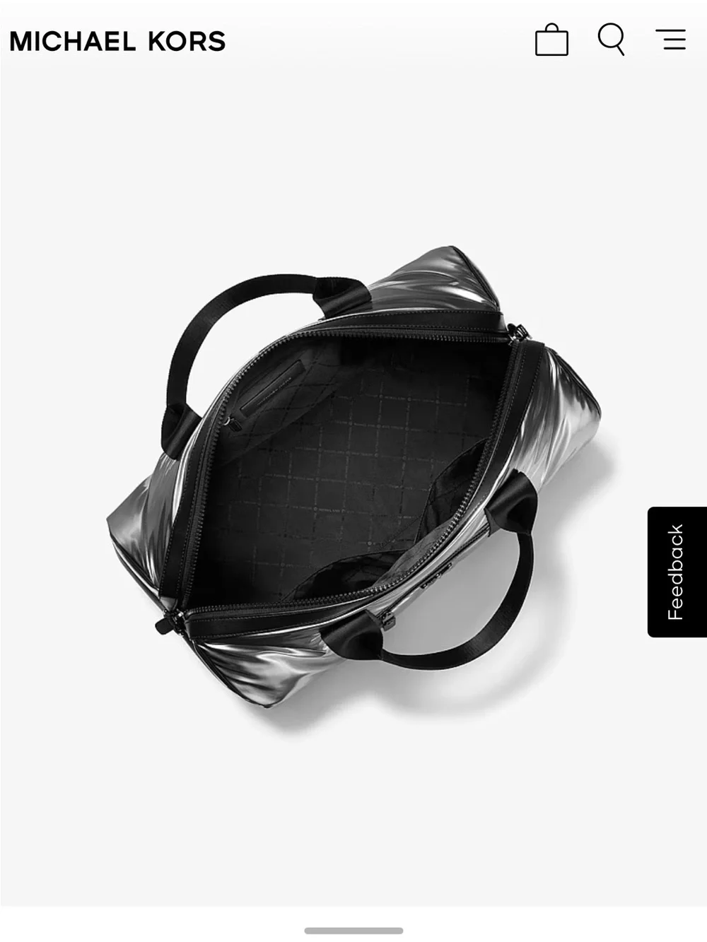 Michael KorsMetallic Puffy Duffel Bag - Silver